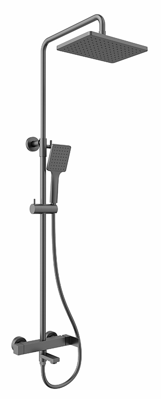 

Душевая стойка Kaiser Cube 01582-15 с изливом, вороненая сталь, Cube 01582-15