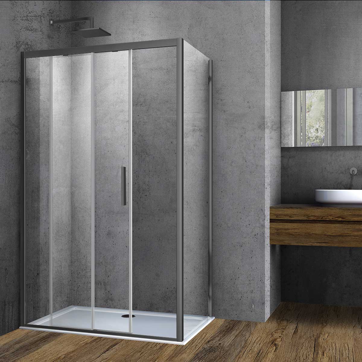 

Душевой уголок Vincea Soft VSR-3SO9012CLGM, 120х90, вороненая сталь, стекло прозрачное, VSR-3SO9012CLGM