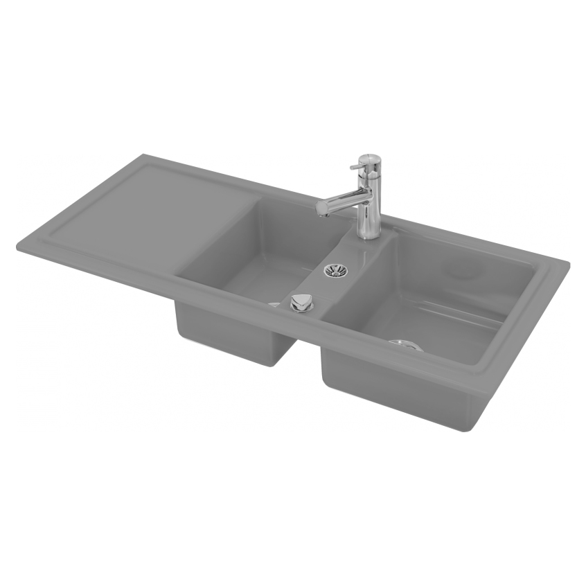 

Мойка кухонная Duravit Cassia 116х51 серая, Серый, 7513111600