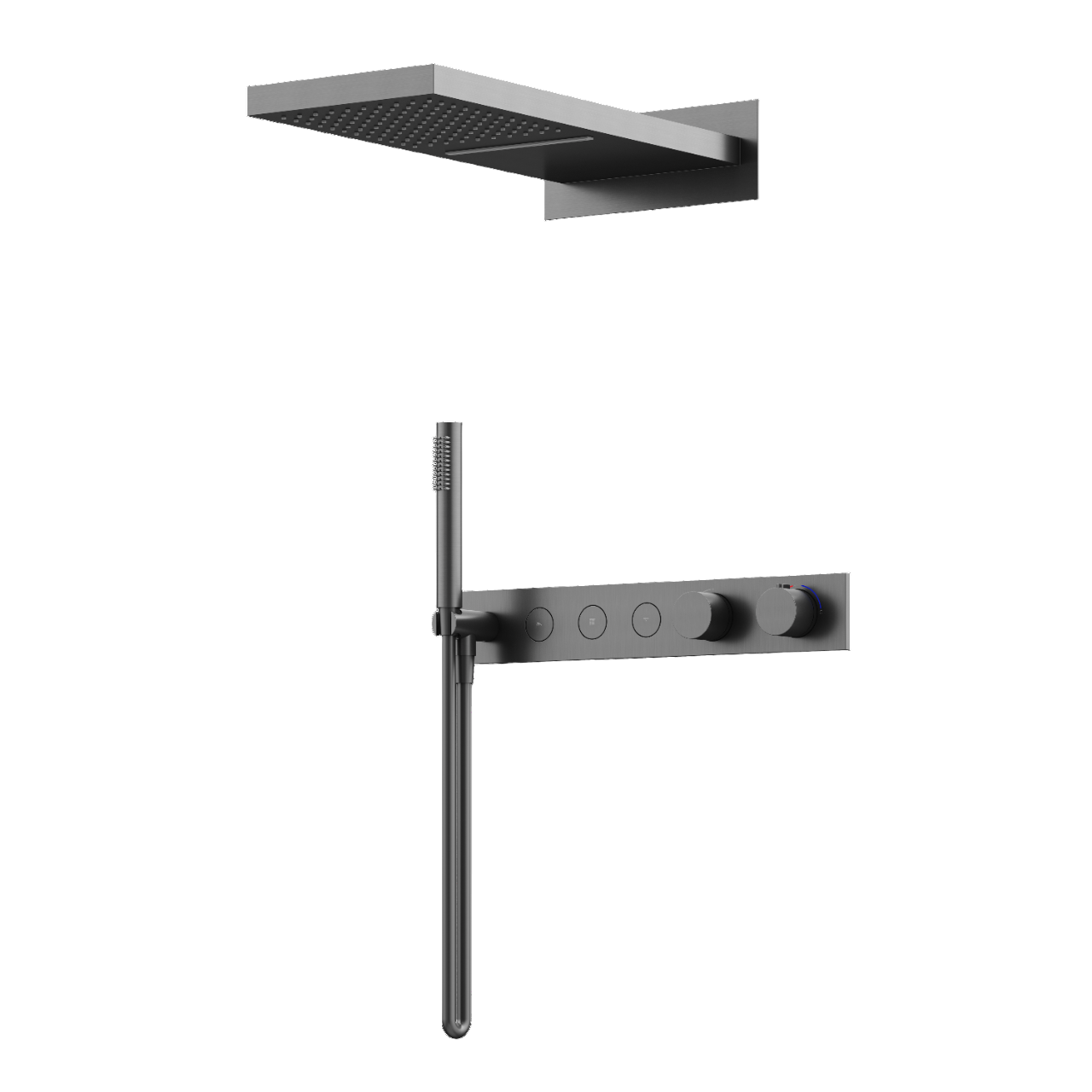 

Душевой комплект Sancos Linn SC9023GG вороненая сталь, SC9023GG