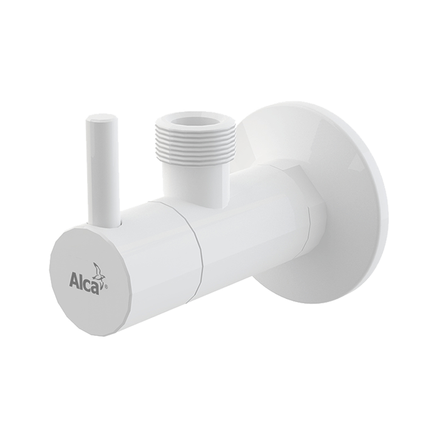 

Вентиль AlcaPlast ARV003B угловой 1/2" x 1/2" круглый, белый, ARV003B