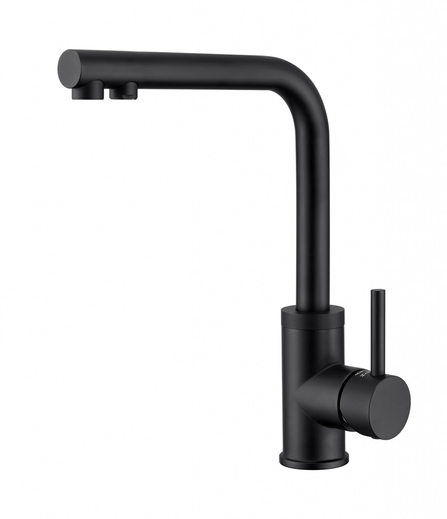 

Смеситель Emar Вest ЕСВ 7015 Black для кухонной мойки, Черный, ЕСВ 7015 Black