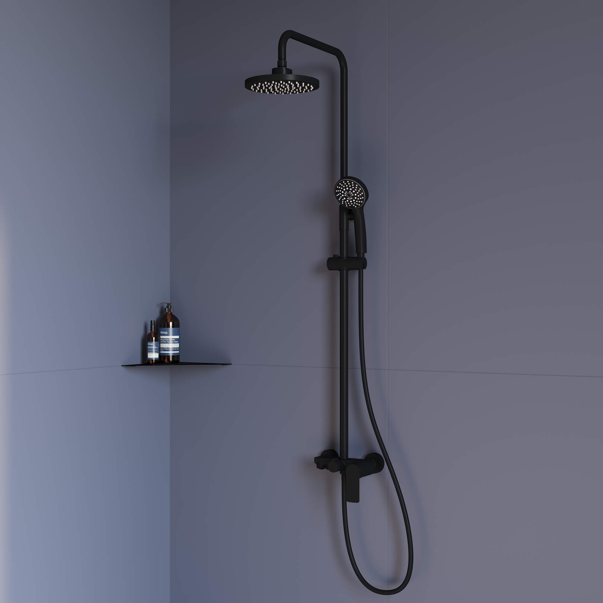 

Душевая стойка RGW Shower Panels SP-26B черная, Черный, SP-26B