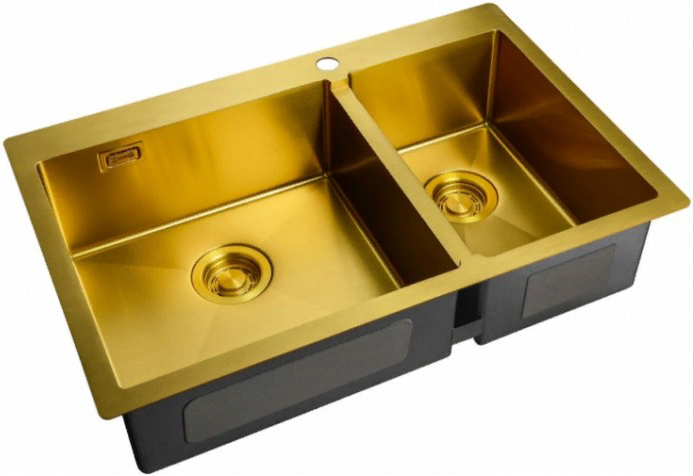

Мойка кухонная Zorg Light ZL R 780-2-510-L BRONZE, Бронза