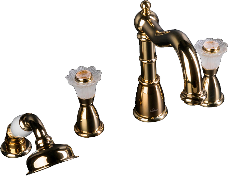 

Смеситель Boheme Royal Cristal 395 на борт ванны, Золото, Royal Cristal 395