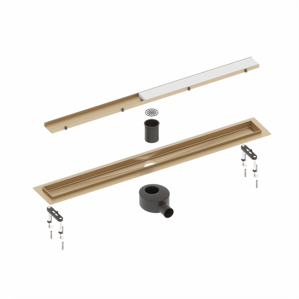 

Душевой лоток Timo Drain Systems DS230206/17 11,9х65 см, золото матовое, DS230206/17