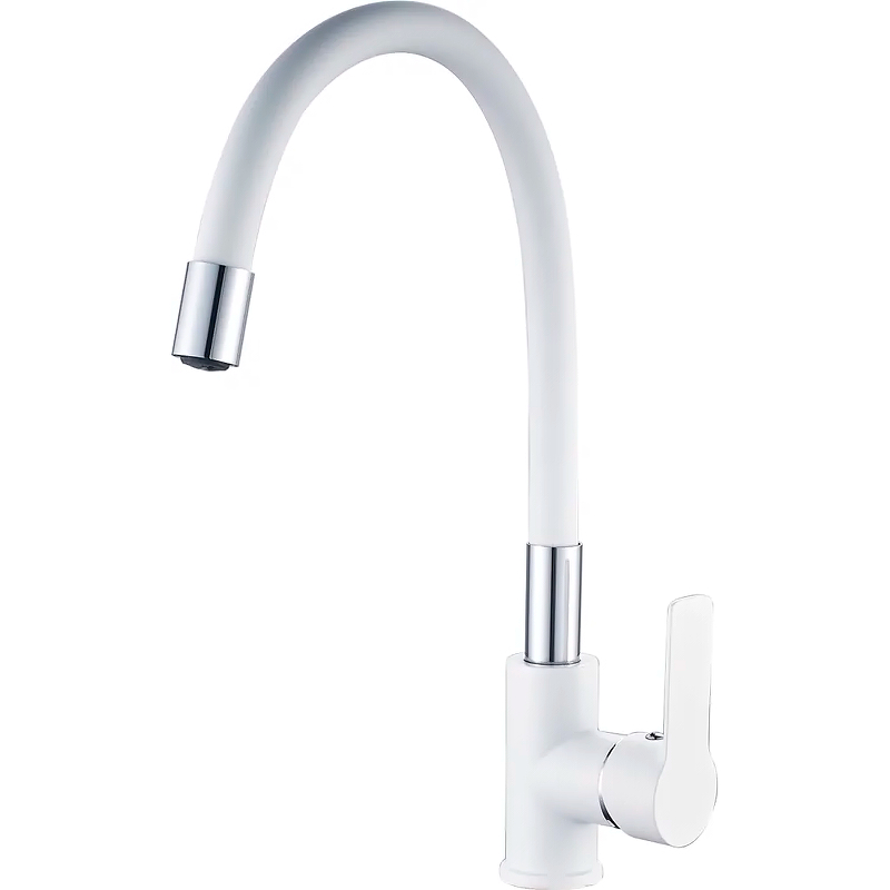 

Смеситель Haiba HB70113-8 для кухни с гибким изливом, белый/ хром, Хром / белый, HB70113-8