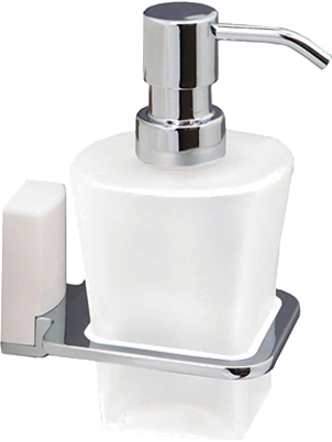

Дозатор WasserKRAFT Leine White K-5099WHITE, Хром, Leine K-5099White