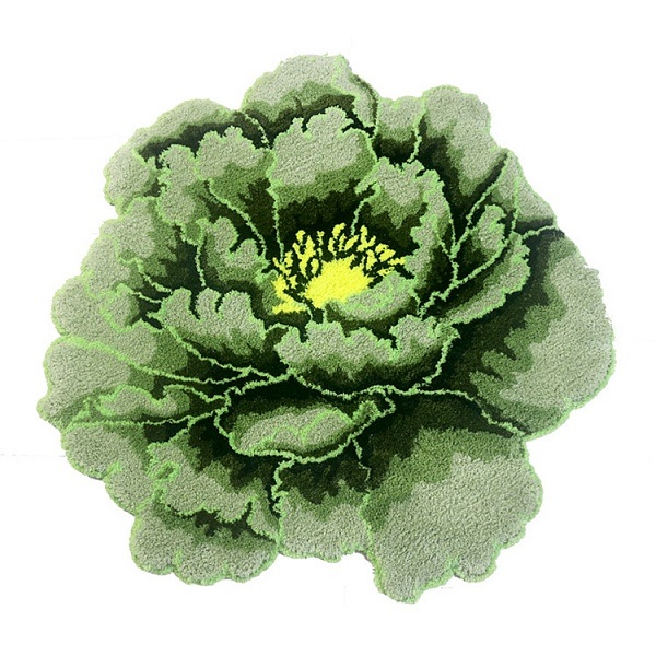 

Коврик Carnation Home Fashions Peony Flower Green 73x73, Зеленый, Peony Flower Green