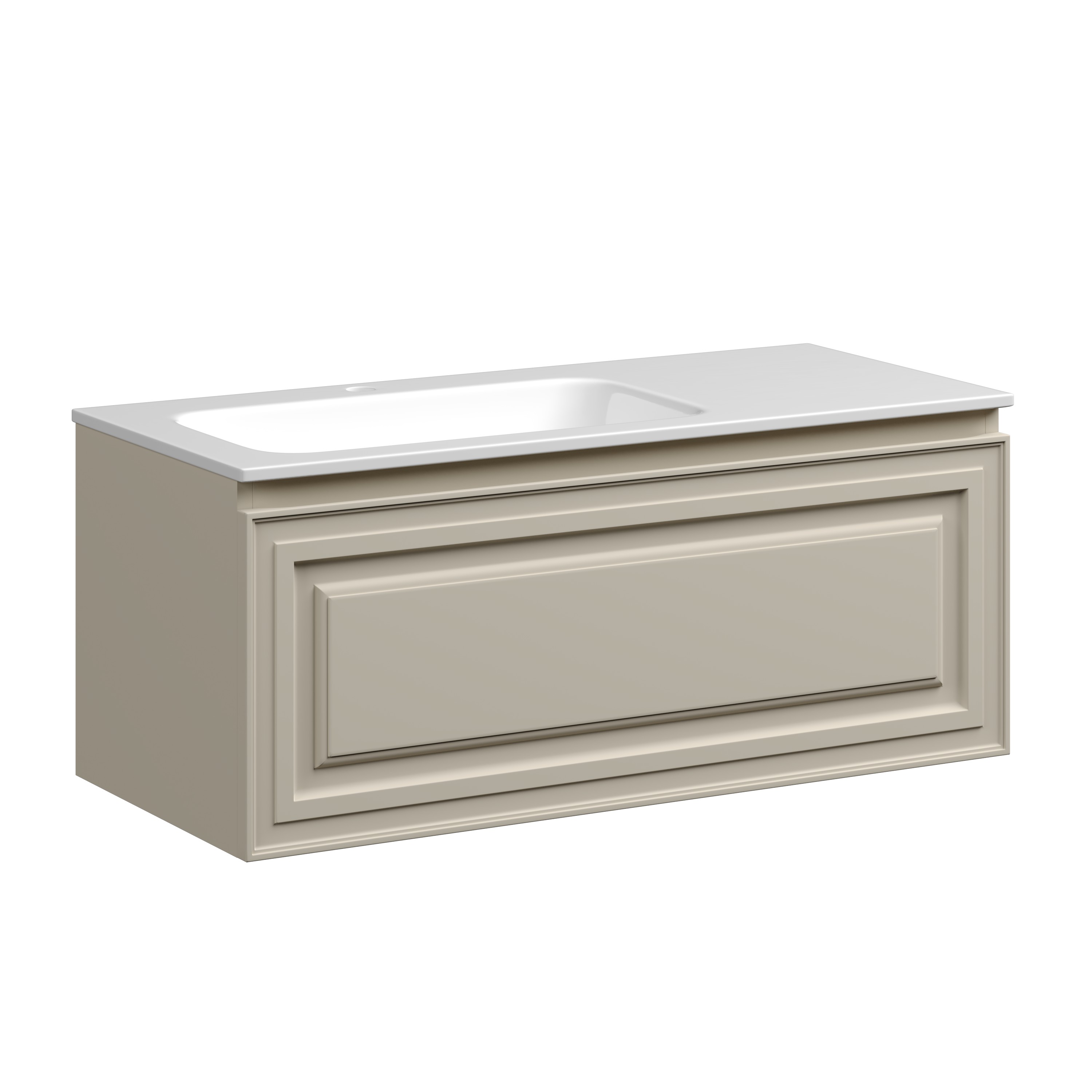 

Тумба с раковиной Sancos Very 100 L подвесная, Beige Soft, Бежевый, 100 L
