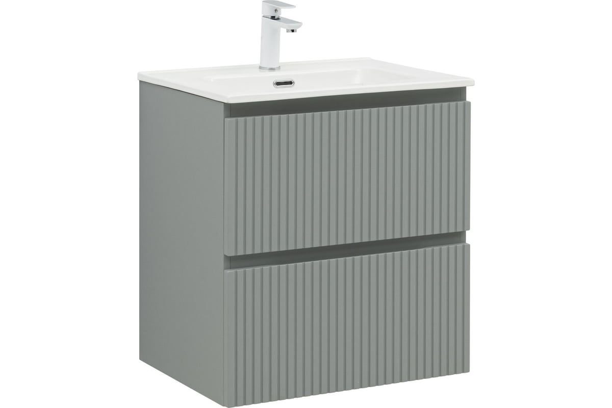 

Тумба с раковиной Aquanet Джейн (Flat) 100 подвесная, мисти грин