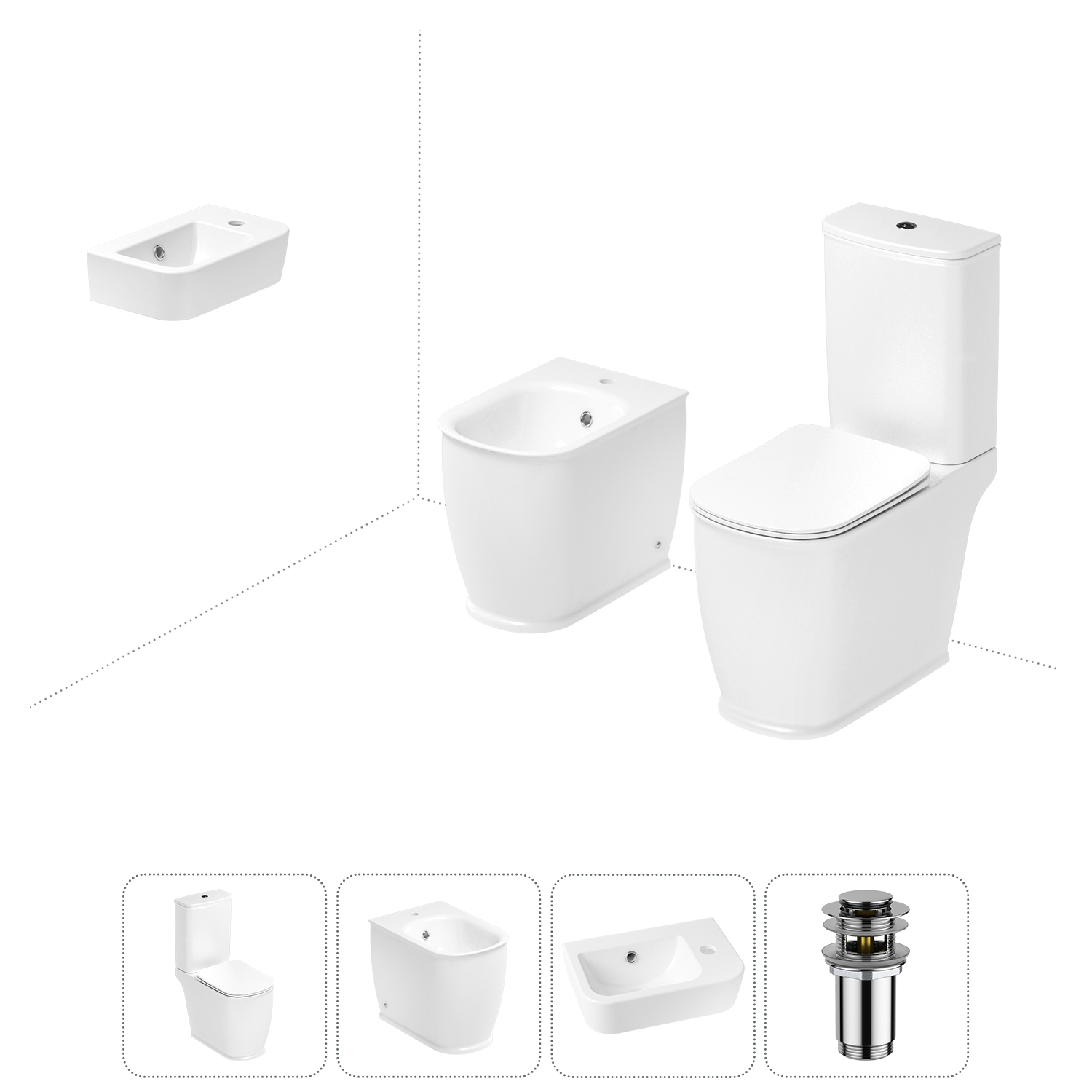 

Набор для туалета 4 в 1 Lavinia Boho Bell Pro 202008866, 202008866