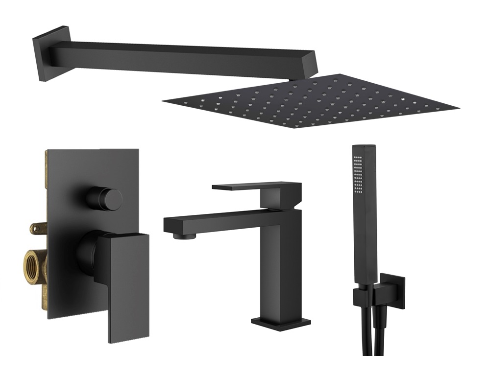 

Душевой комплект Plumberia Selection Tag KITTG15NO53 черный матовый, KITTG15NO53