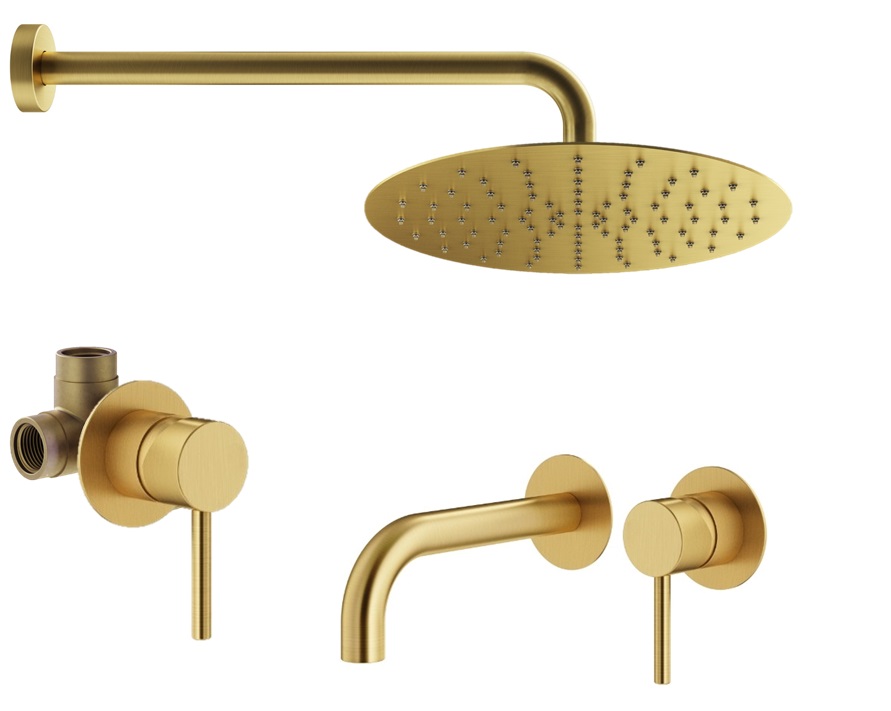 

Душевой комплект Plumberia Selection Ixo KITXO01OB210 золото брашированное, Золотой, KITXO01OB210