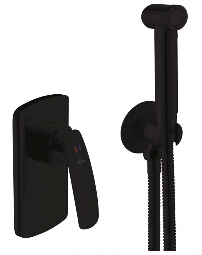 

Гигиенический душ Rose R1105H со смесителем черный, R1105H
