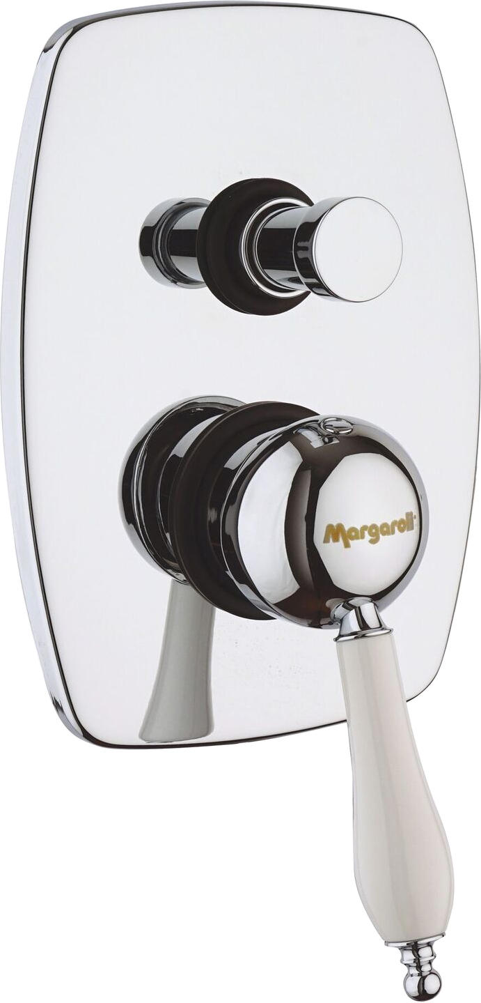 

Смеситель Margaroli Classica RU1008AA01CR для ванны с душем, Белый;хром, Classica RU1008AA01CR