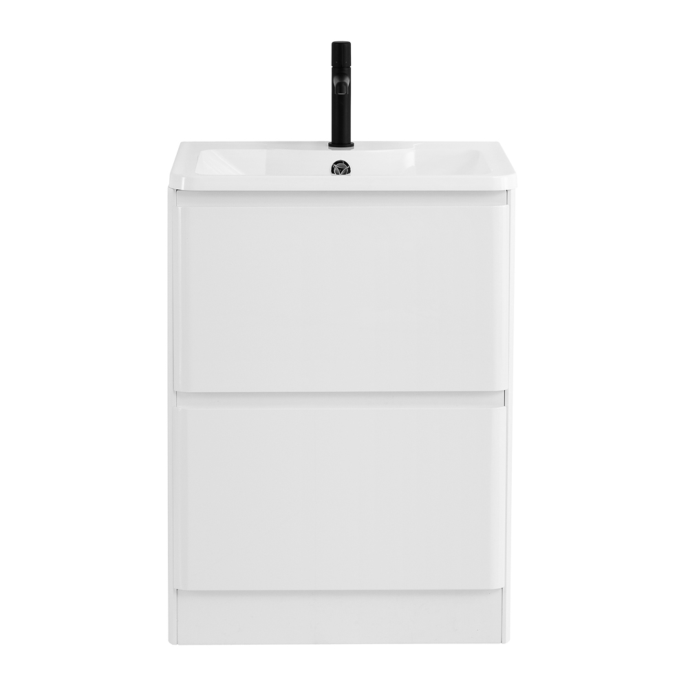 

Тумба с раковиной BelBagno Albano 70 напольная, Bianco Lucido, Белый, ALBANO-700-2C-PIA-BL