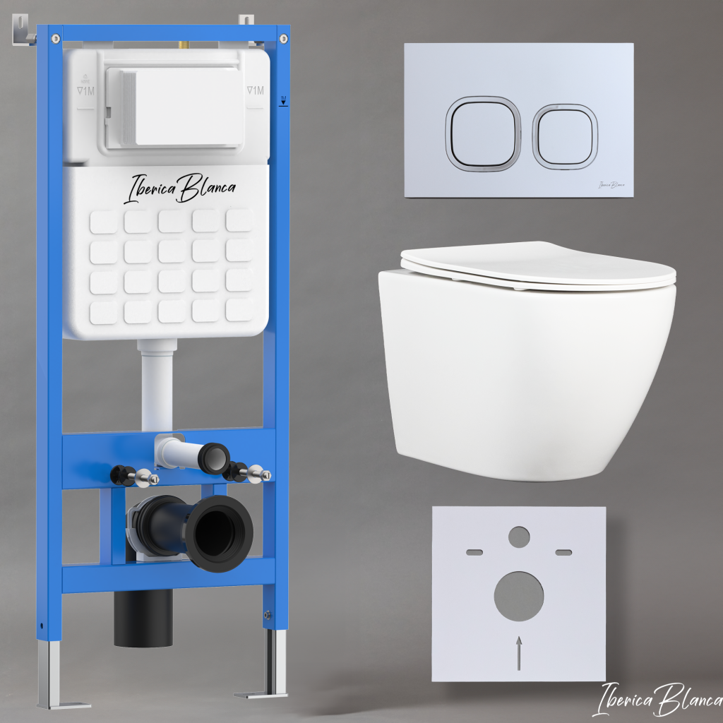 

Комплект 3 в 1 Iberica Blanca инсталляция + унитаз Bilbao Alto IB.BLA.231.1B1 + кнопка смыва Esti-Q IB.B083.004.002, Белый, IB001.BLA.231.834