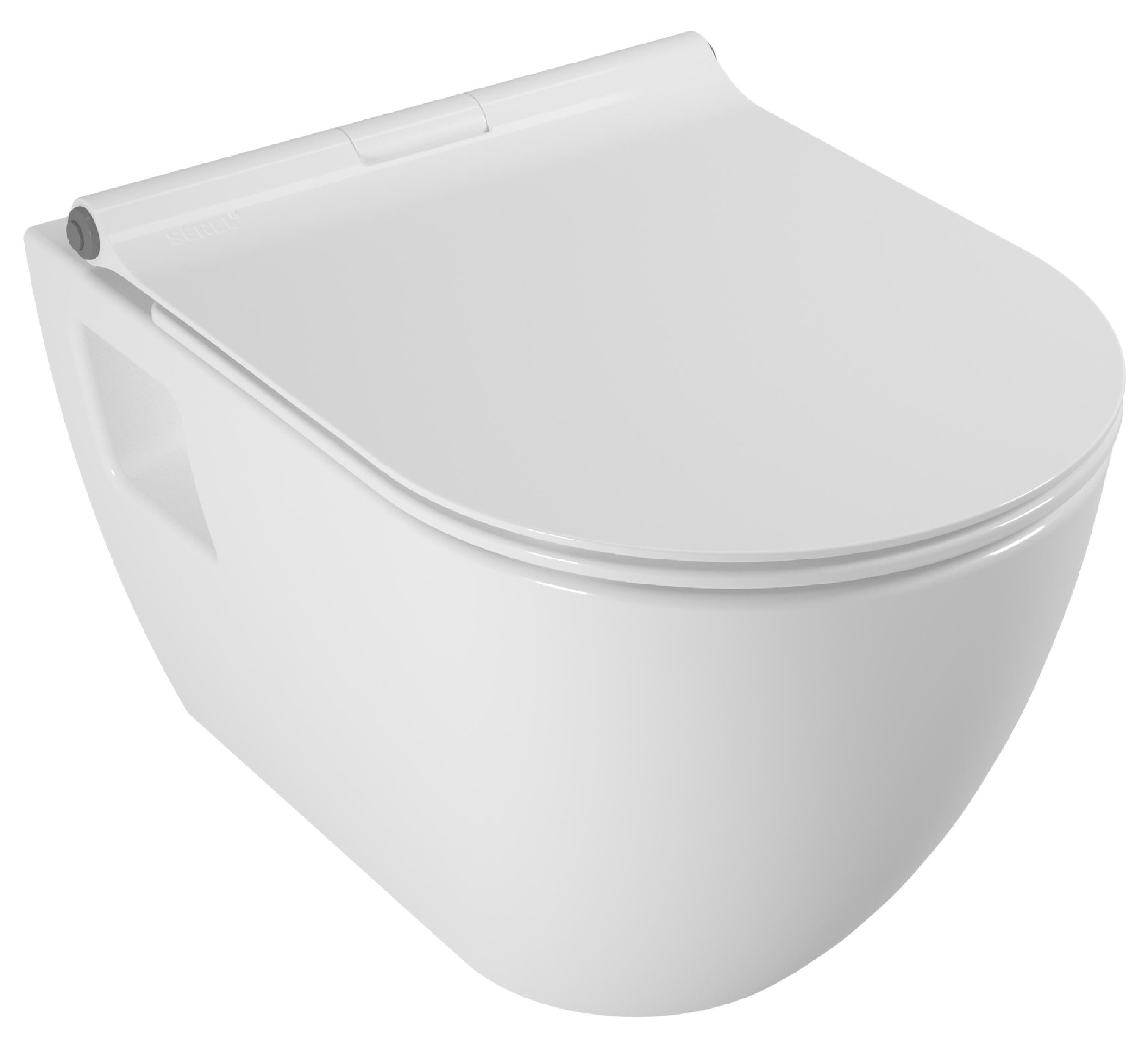 

Унитаз подвесной Serel Smart SM46SL 52x35.5 см безободковый, Белый, SM46SL
