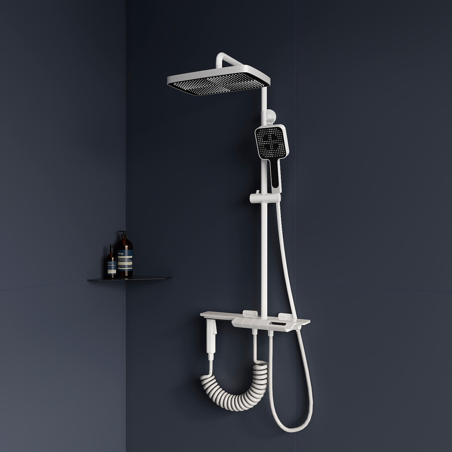 

Душевая стойка RGW SP-35W с дисплеем, белая, Белый, SP-35W