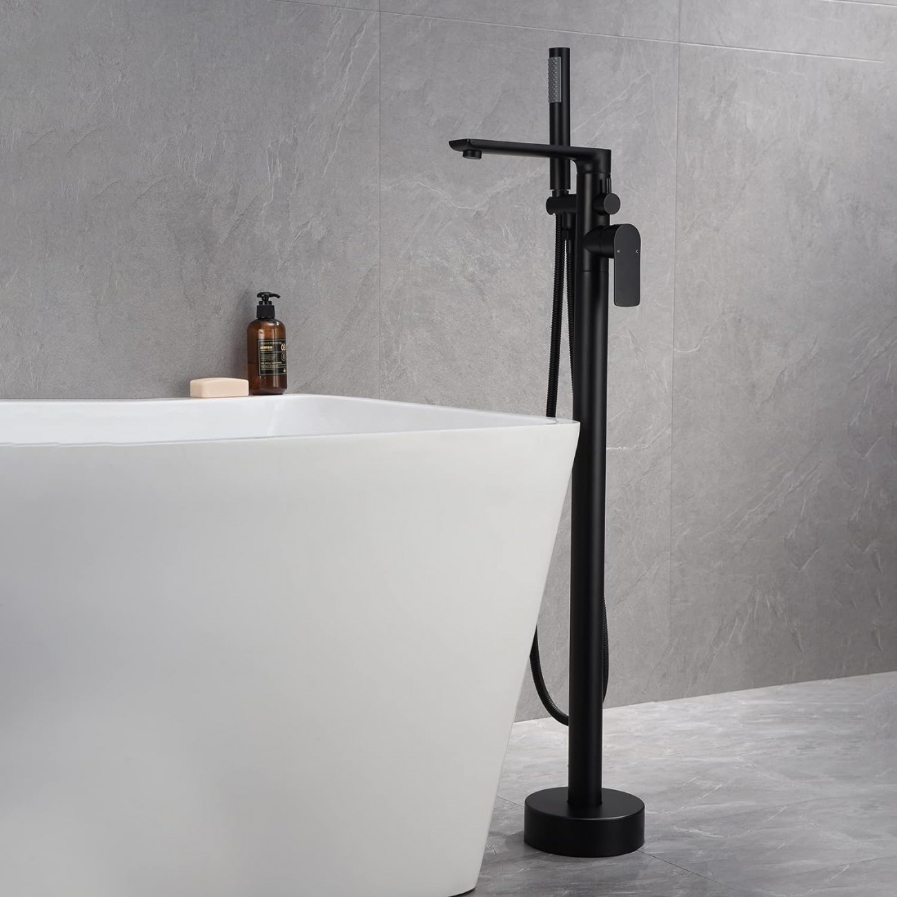 

Смеситель для ванны с душем Frank F2066 Black напольный, черный матовый, 12533