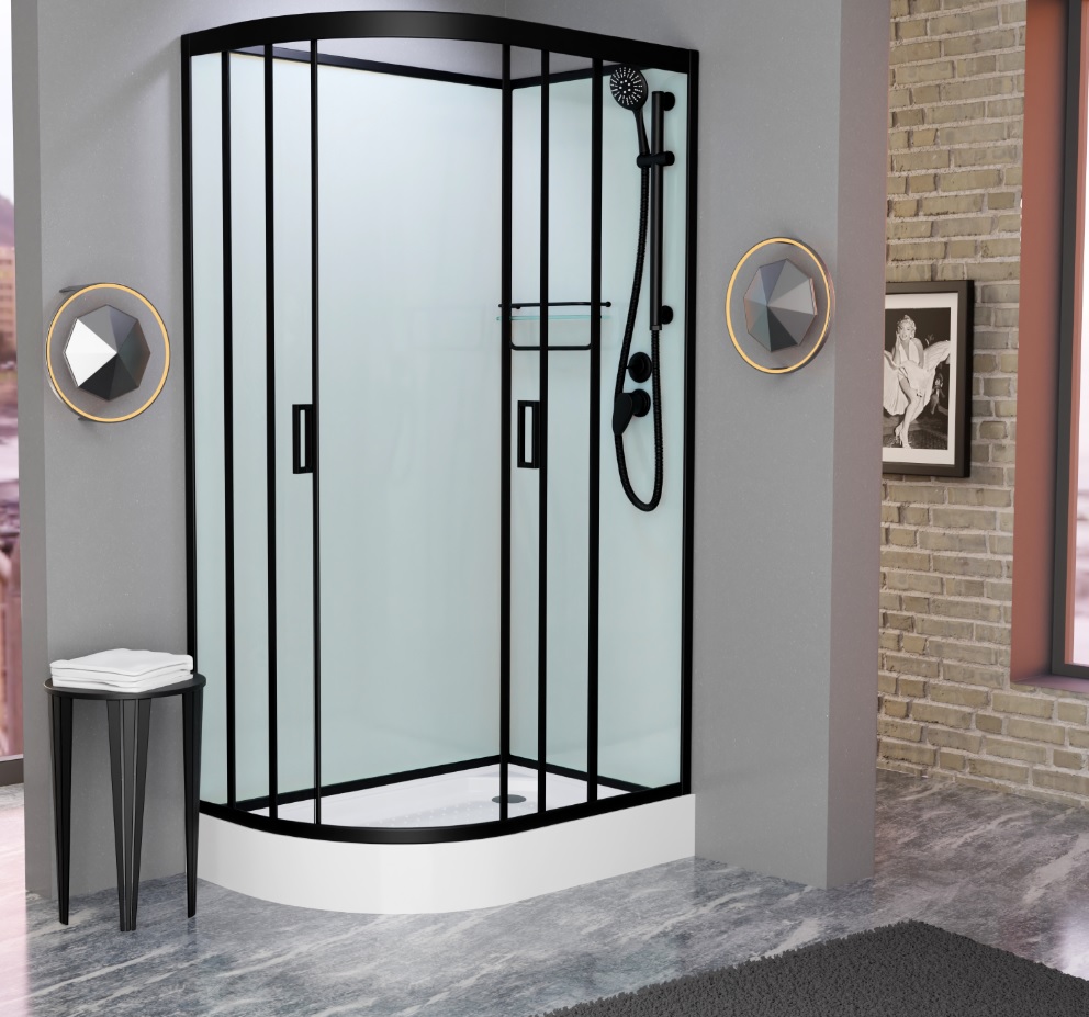 

Душевая кабина Frank F418R Black без крыши, F418R Black