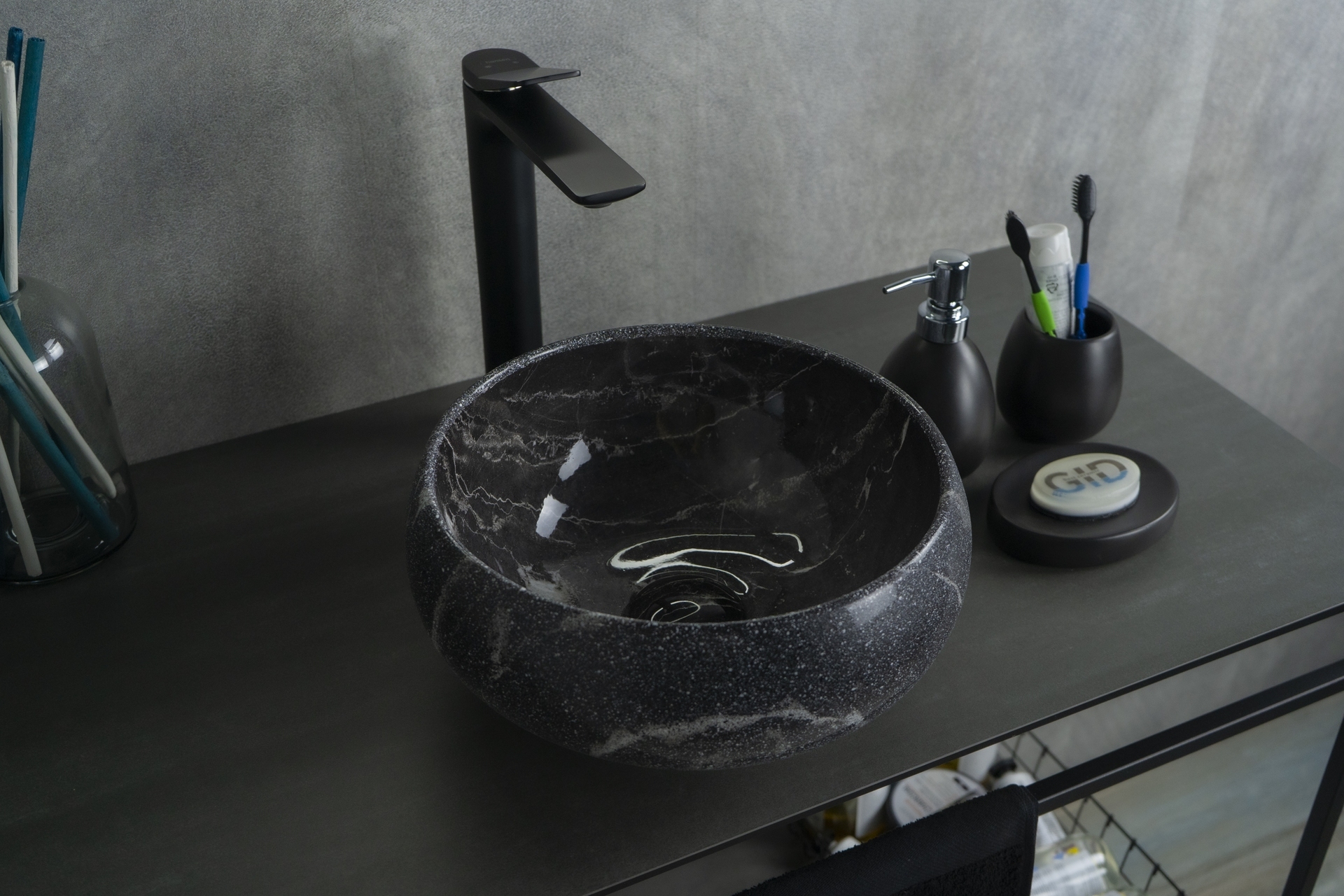 

Раковина Gid Esfera Mnc480 накладная 32х32 под камень, Esfera Mnc480