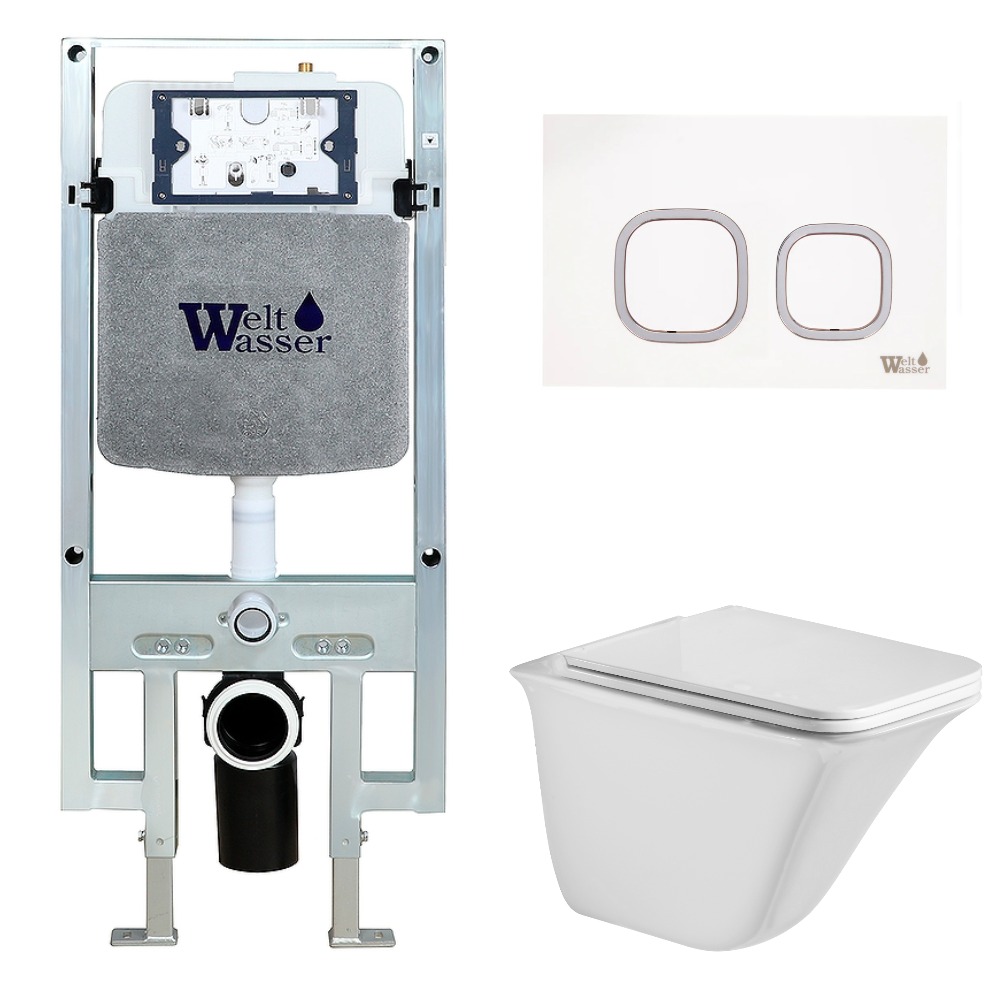 

Комплект Weltwasser 10000006746 унитаз Rotbach 004 GL-WT + инсталляция + кнопка Amberg RD-WT, Белый глянцевый, 10000006746