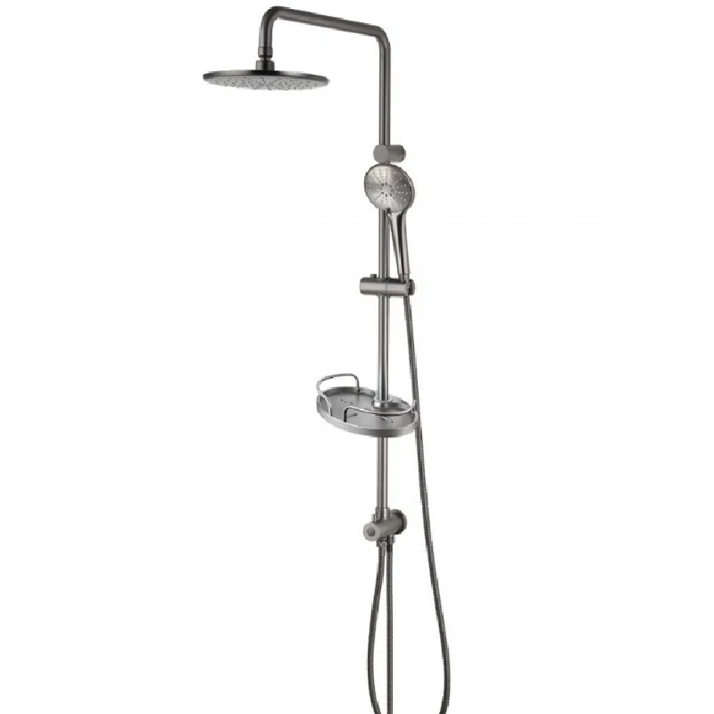 

Душевая стойка Lemark Bronx LM3788GM с мыльницей, графит, LM3788GM