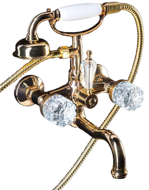 

Смеситель Boheme Crystal 293-CRST для ванны с душем, Золото, Crystal 293-CRST