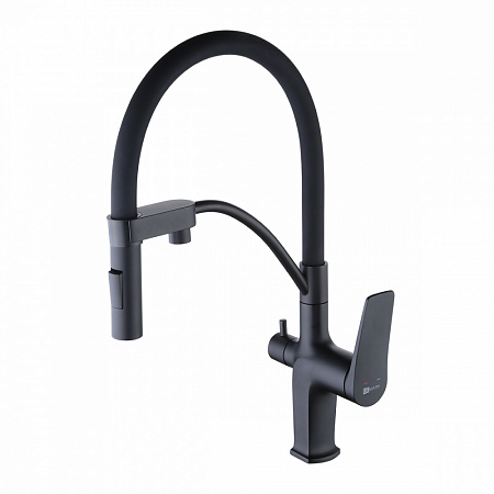 

Смеситель для кухонной мойки Lemark Bronx LM3761BL черный, LM3761BL