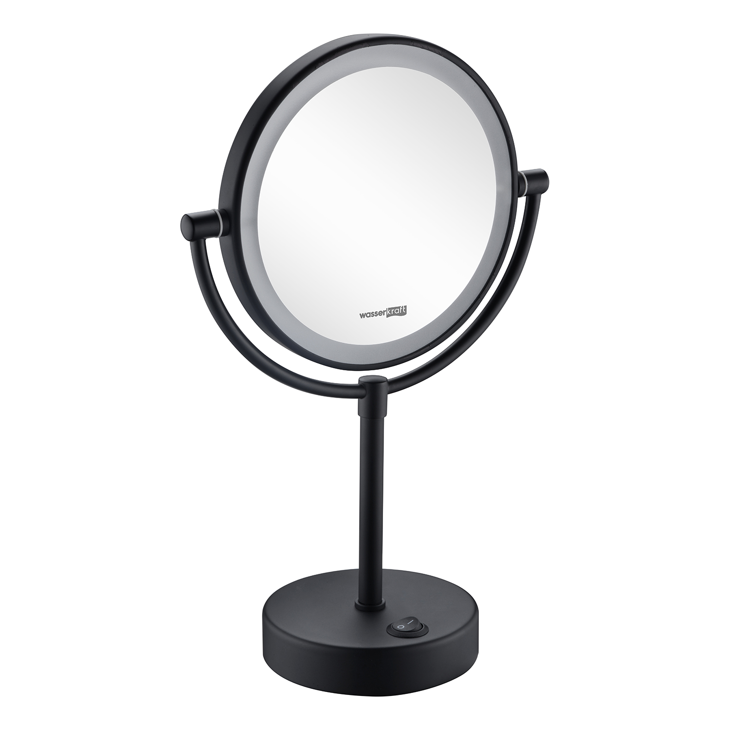 

Косметическое зеркало WasserKRAFT K-1005BLACK с LED-подсветкой, двухстороннее, Черный, K-1005BLACK