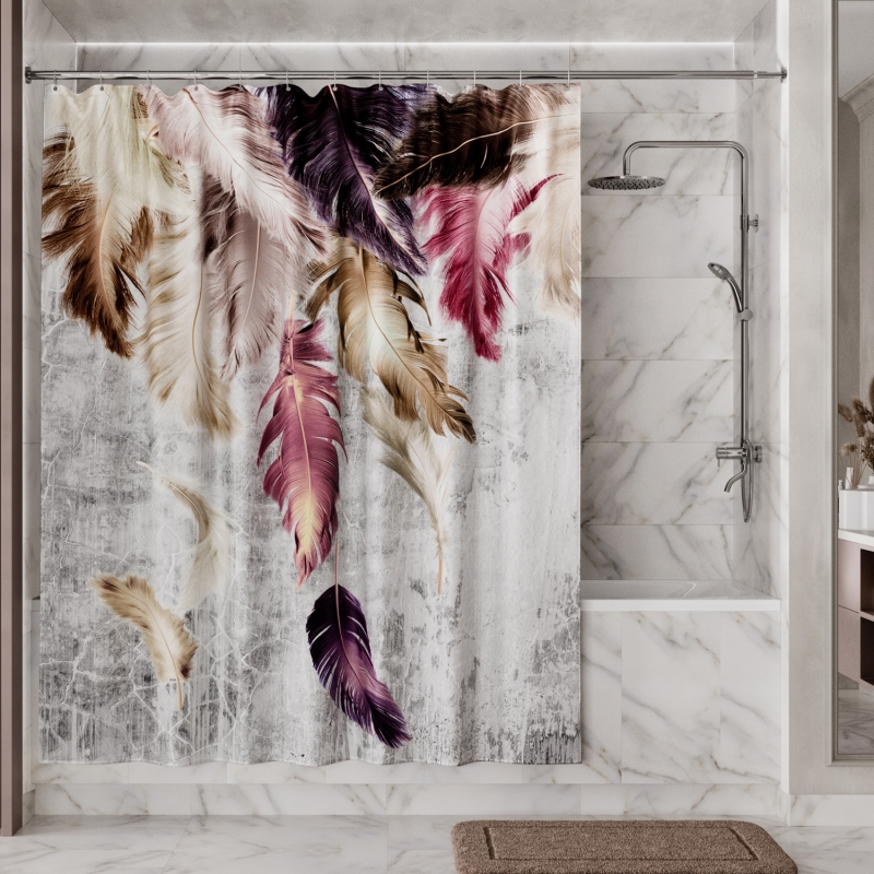 

Штора для ванной WasserKRAFT Rossel SC-57100 SC-57103 разноцветная, Разноцветный, SC-57103