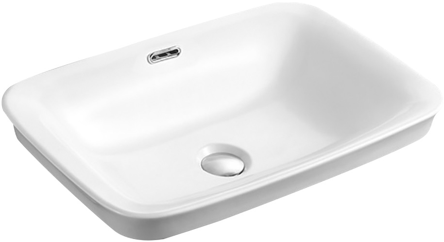 

Раковина SantiLine SL-2105 встраиваемая сверху 58х40 см, Белый