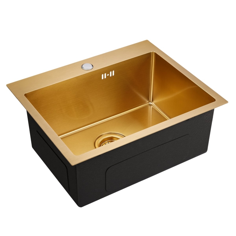 

Мойка кухонная Emar PVD EMB-115 PVD Nano Golden золото, EMB-115 PVD Nano Golden