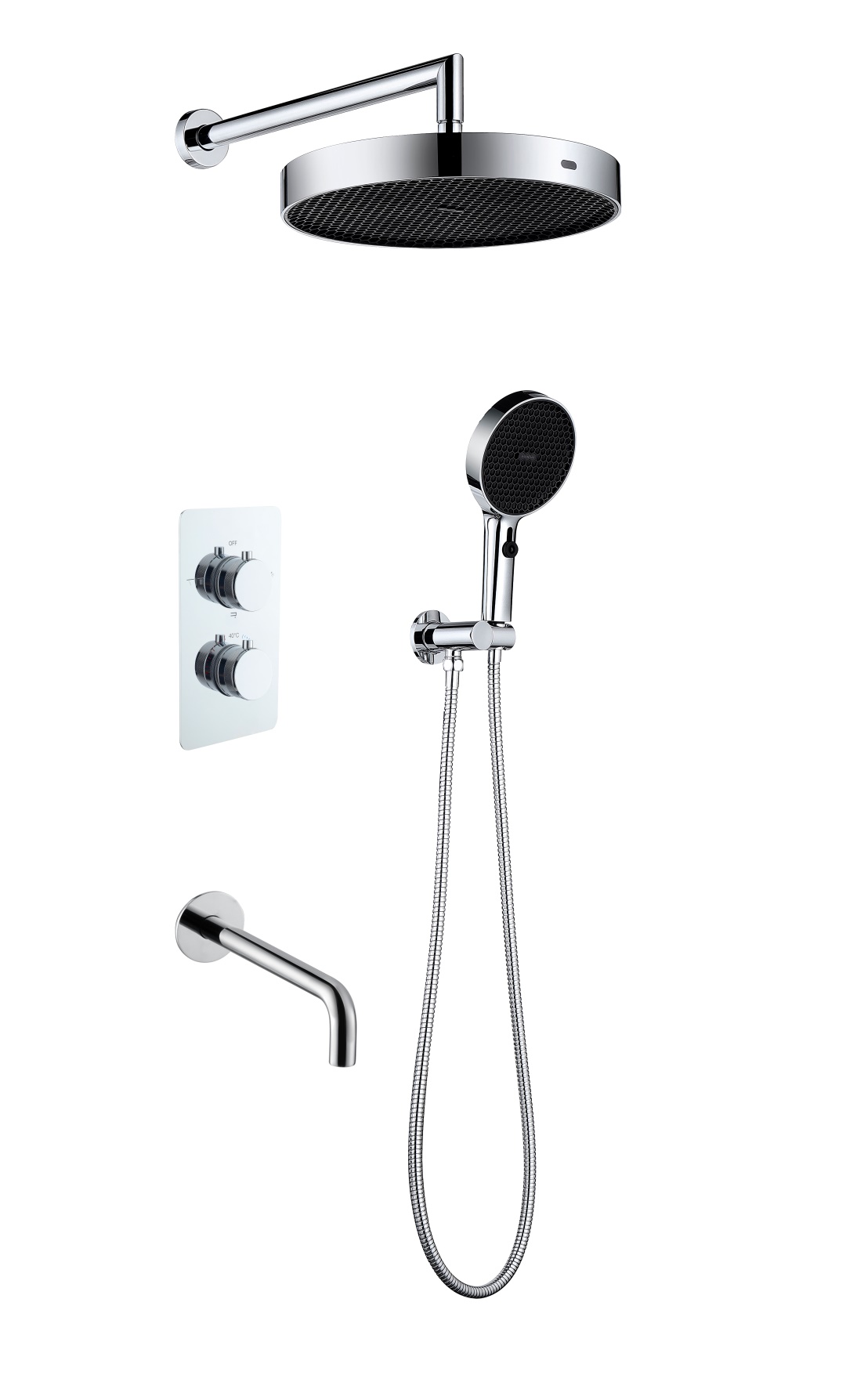 

Душевая система Boheme Cell 427-CR с термостатом и изливом, хром, Cell 427-CR