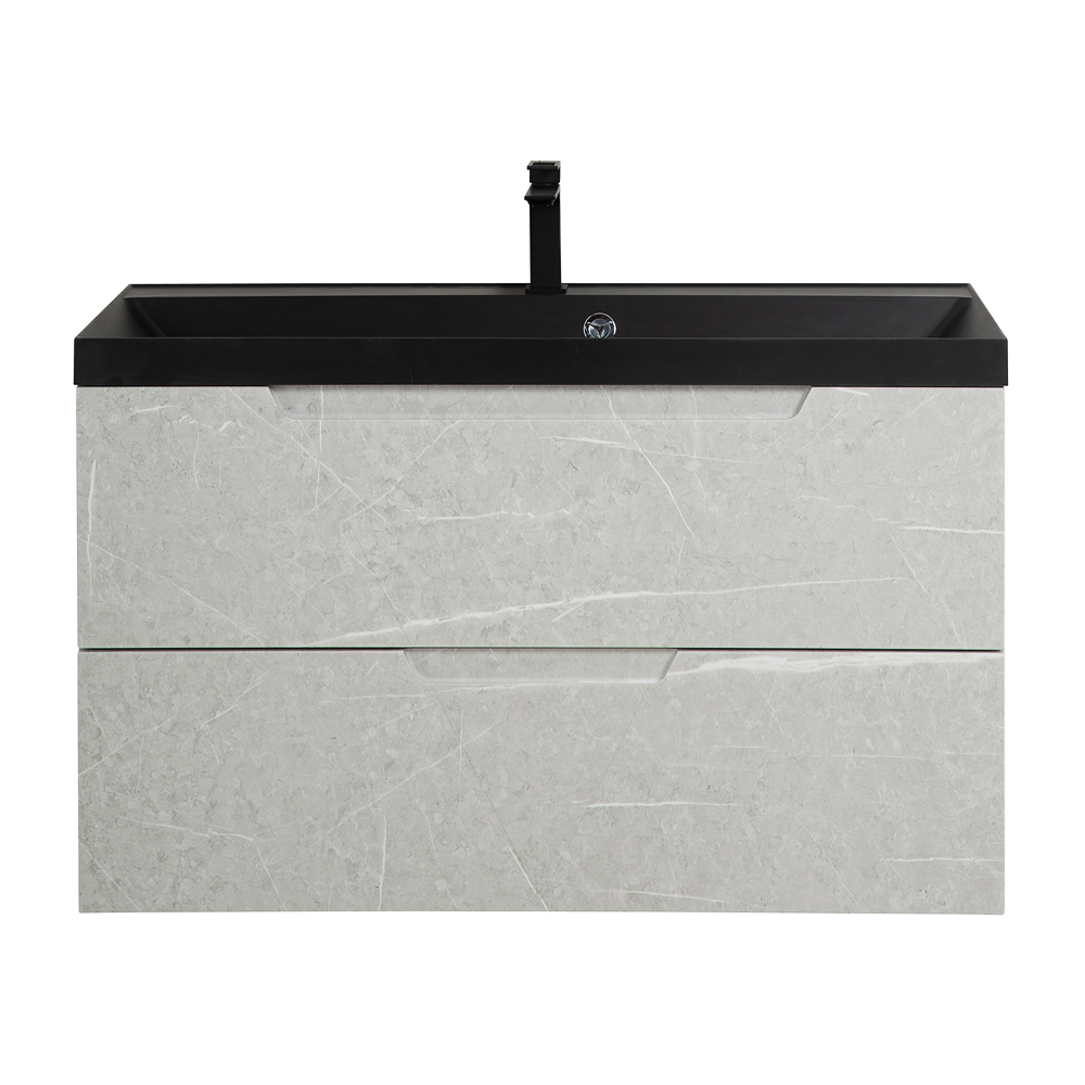 

Тумба с раковиной BelBagno Vittoria 90 подвесная, 2 ящика, Toros Bianco (раковина BB900/450-LV-ART-AST-NERO), Серый матовый, VITTORIA-900-2C-SO-TB-P