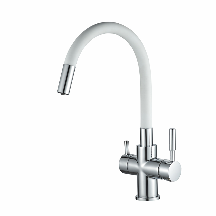 

Смеситель Schein Kitchen 8683WP для кухонной мойки, белый, Хром / белый, 8683WP