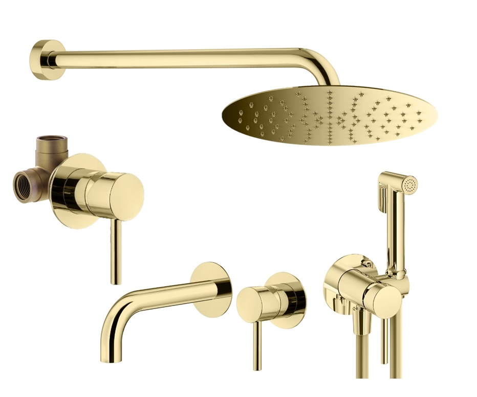 

Душевой комплект Plumberia Selection Ixo KITZXO01OR210 золото 24к, Золотой, KITZXO01OR210