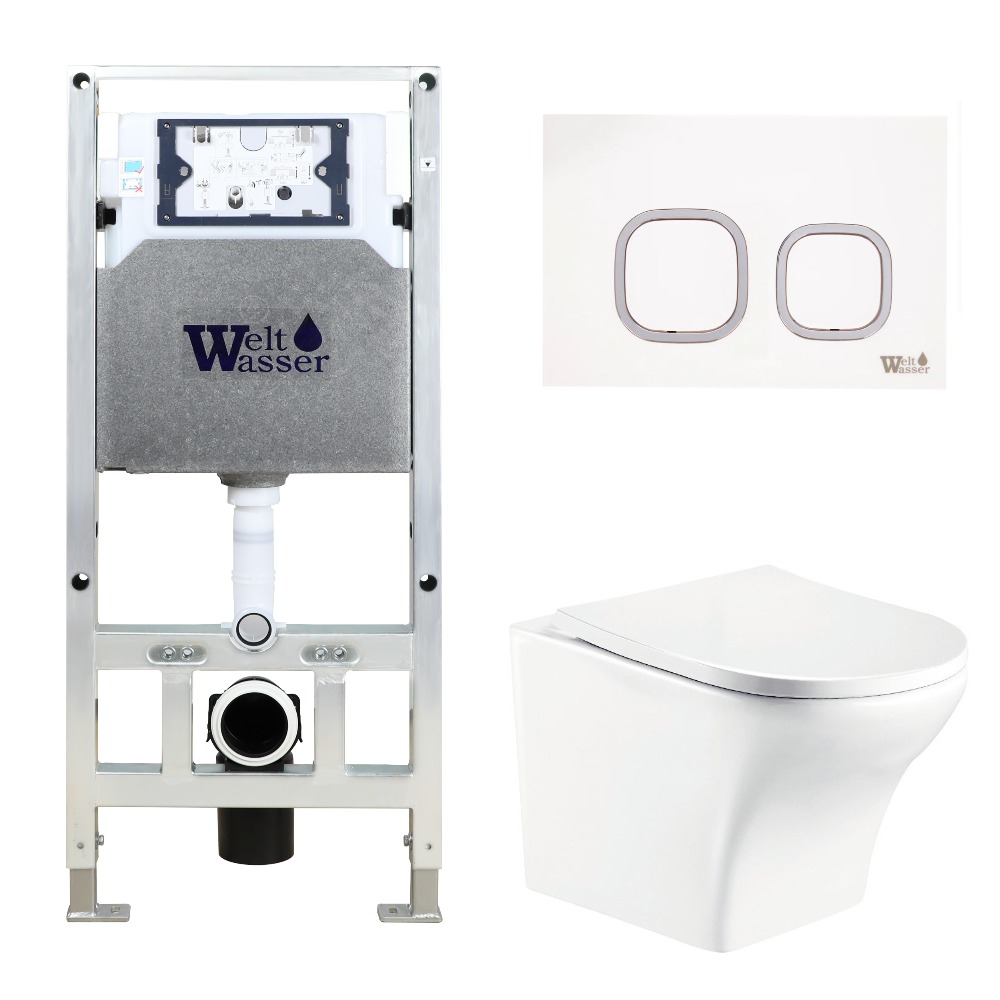 

Комплект Weltwasser 10000006918 унитаз Odenbach 004 GL-WT + инсталляция + кнопка Amberg RD-WT, Белый глянцевый, 10000006918