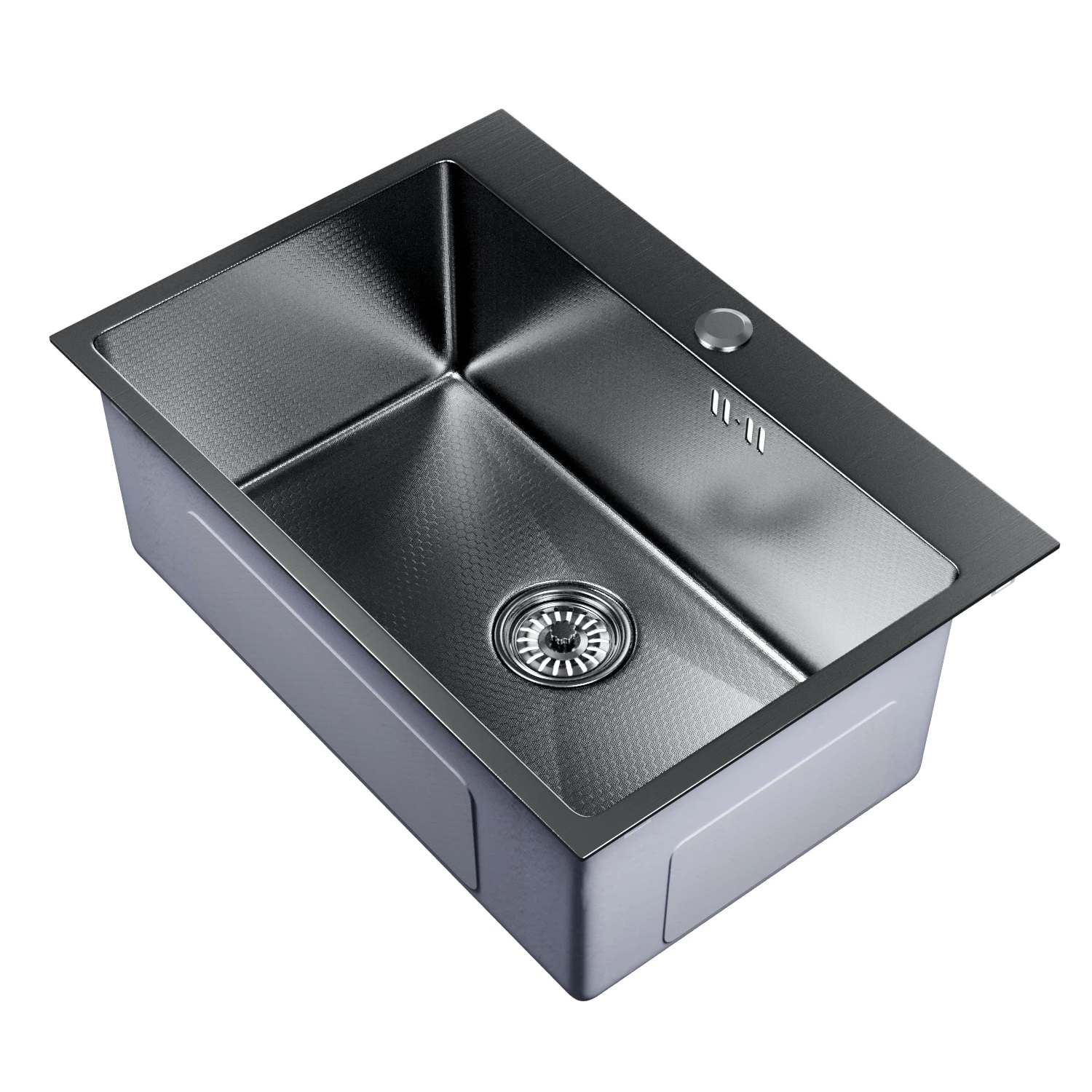 

Мойка кухонная Mixline Pro 65х45 (3,0) с сифоном, черный графит НАНО, Pro 552937