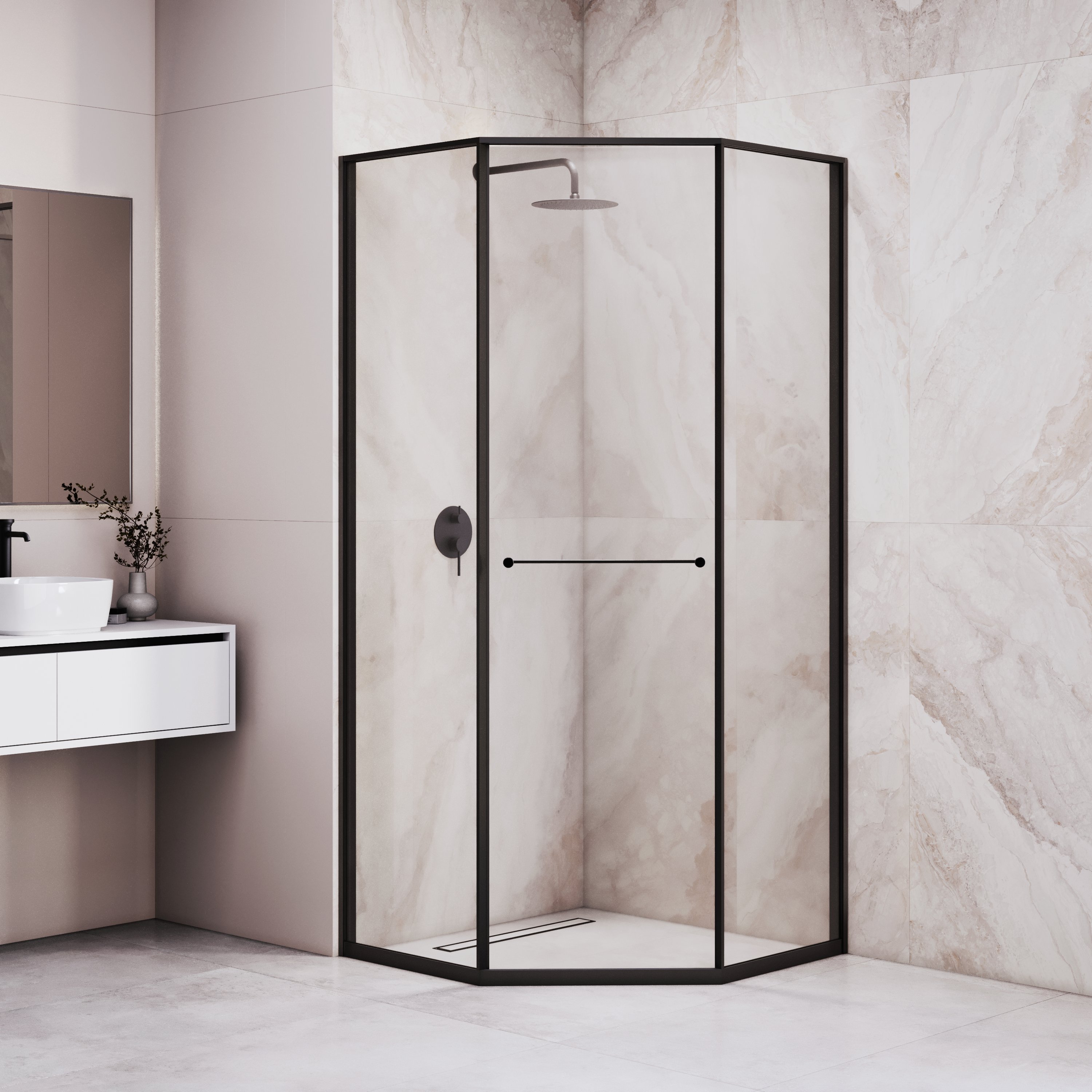 

Душевой уголок RGW SV-82B "R" 80х120х200 см, профиль черный, стекло прозрачное, SV-82B "R"