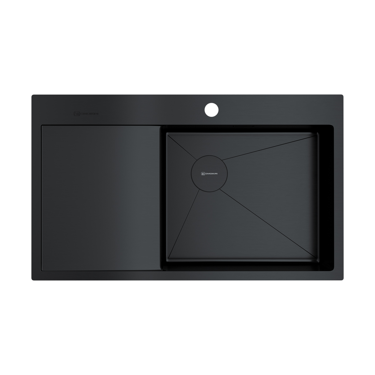 

Мойка кухонная Omoikiri Akisame 86-R Side 4997044 86х51 см графит, Серый, 4997044
