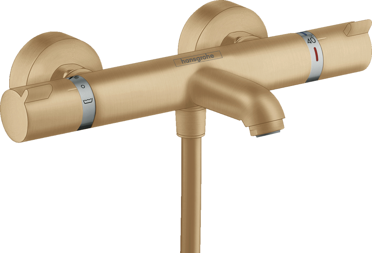 

Термостат Hansgrohe Ecostat Comfort 13114140 для ванны с душем, шлифованная бронза