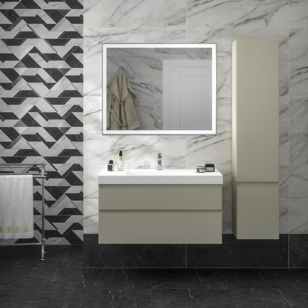 

Мебель для ванной Kerama Marazzi Cubo 80 подвесная, лимо матовый, Бежевый, Cubo 80