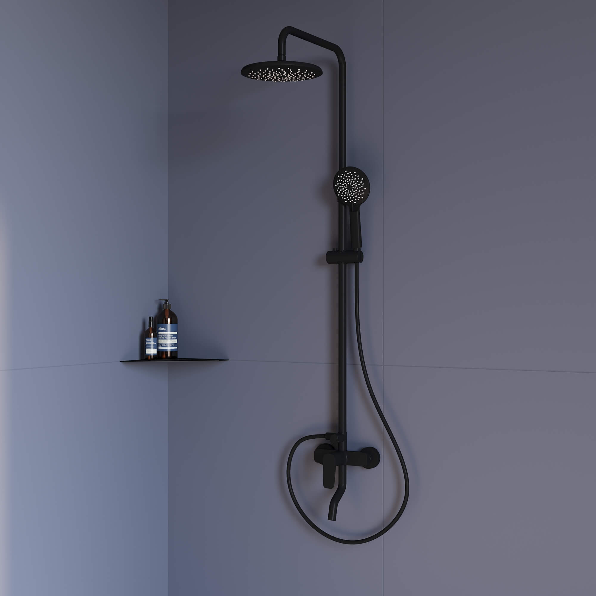 

Душевая стойка RGW Shower Panels SP-25B черная, Черный, SP-25B