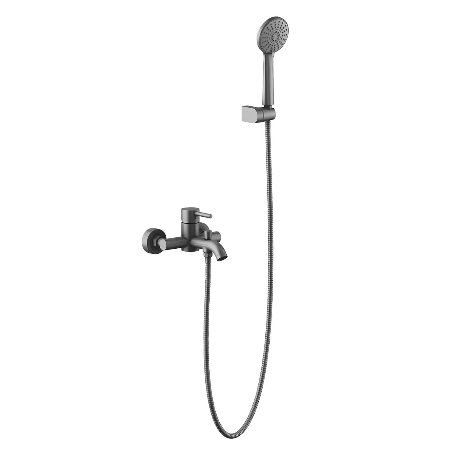 

Смеситель для ванны с душем Aquatek Европа AQ1349BGM оружейная сталь, AQ1349BGM