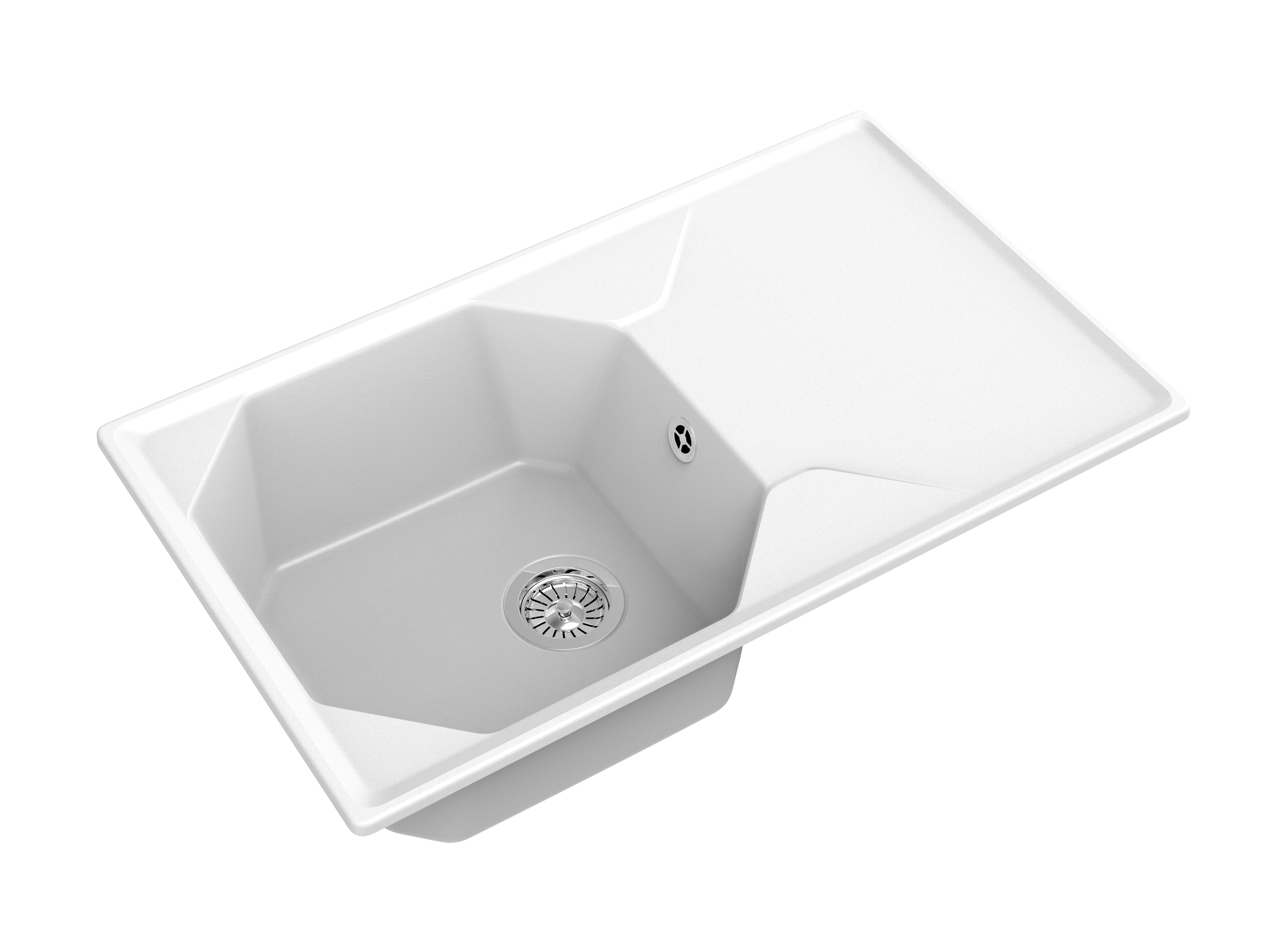 

Мойка кухонная GranFest UNIQUE GF-U-840L иней, Белый, GF-U-840L
