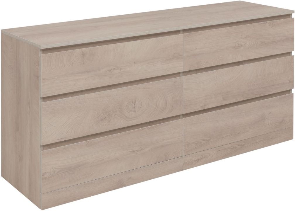 

Комод Aquanet Сканди 160x48 дуб эдгрейн, 6 ящиков, Коричневый, Сканди 00302547