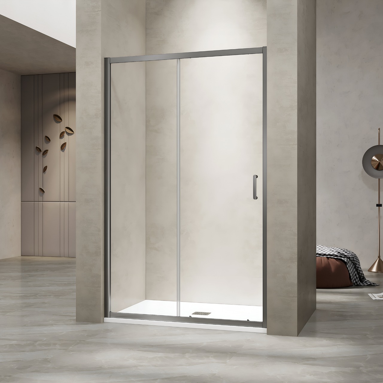 

Душевая дверь в нишу RGW Passage PA-114-Gr 140х195 см, стекло прозрачное, профиль серый, PA-114-Gr